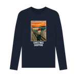 Navy Blue Printed Long Sleeve T Shirt Front