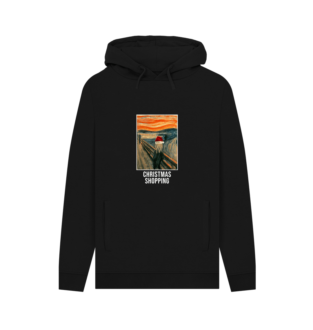 Black Printed Hoody Front