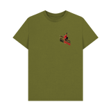 Moss Green Printed T-shirt Front