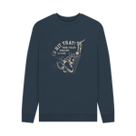 Navy Blue Printed Sweater Front