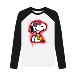 Black-White Printed Baseball T-shirt Front