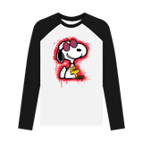 Black-White Printed Baseball T-shirt Front