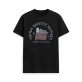 Black Printed T-shirt Front