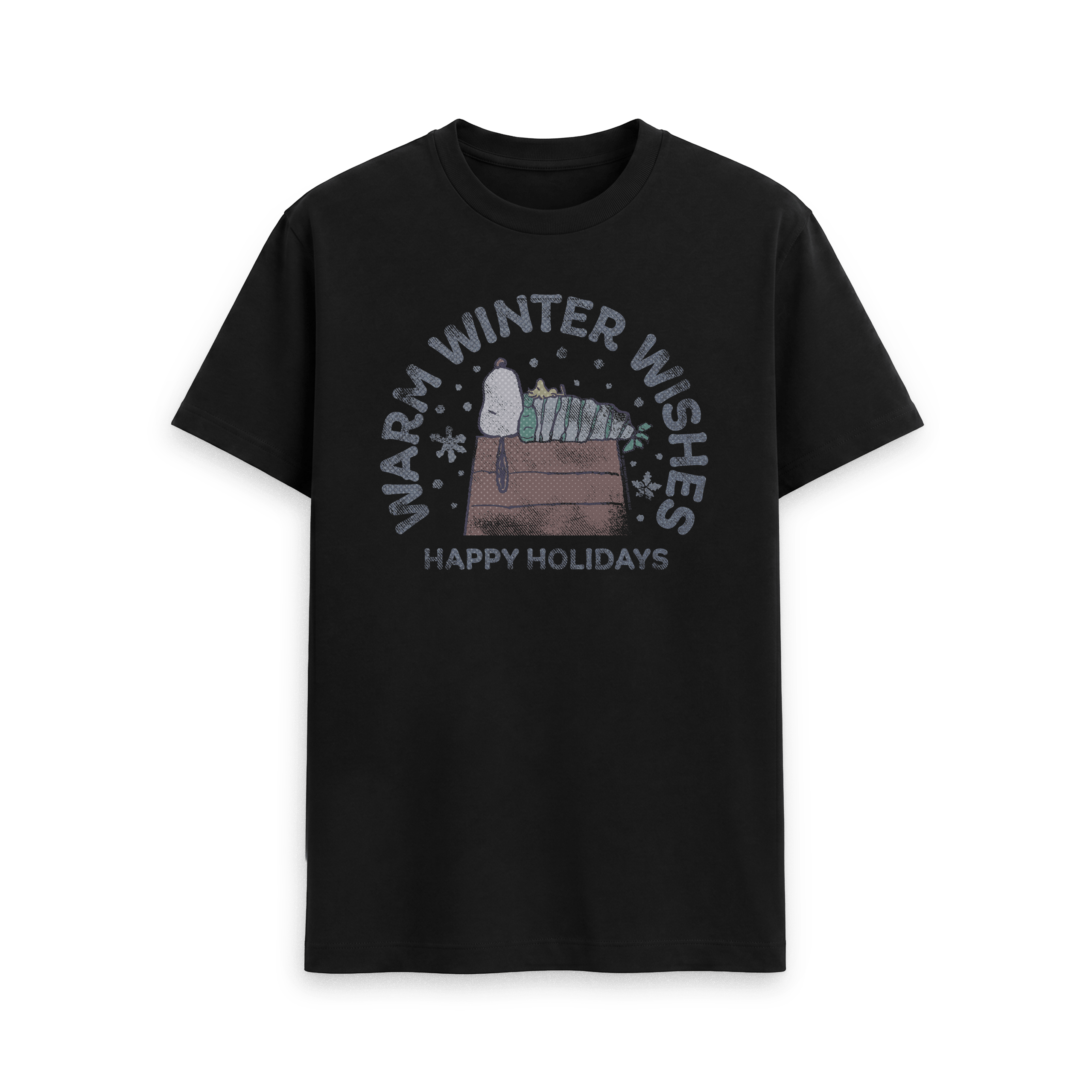 Black Printed T-shirt Front