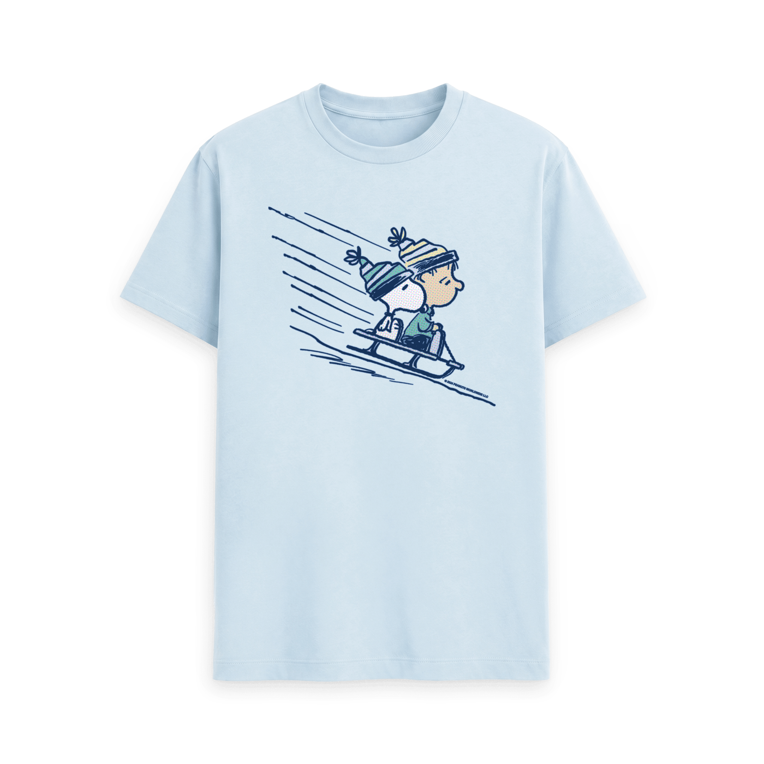 Sky Blue Printed T-shirt Front