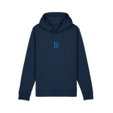 French Navy Printed Hoody Front