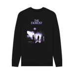 Black Printed Sweater Front
