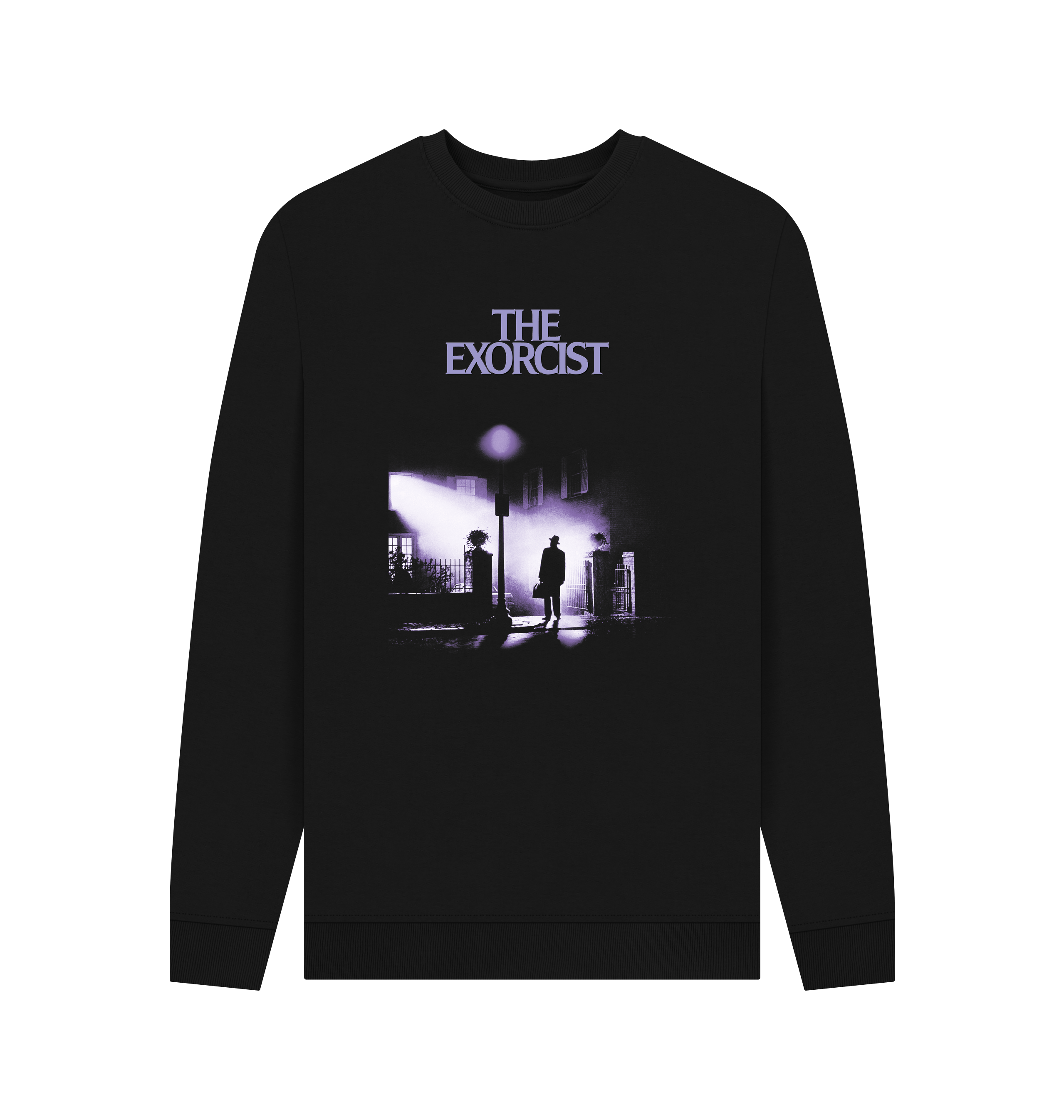 Black Printed Sweater Front