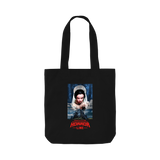 Black Printed Bag Front