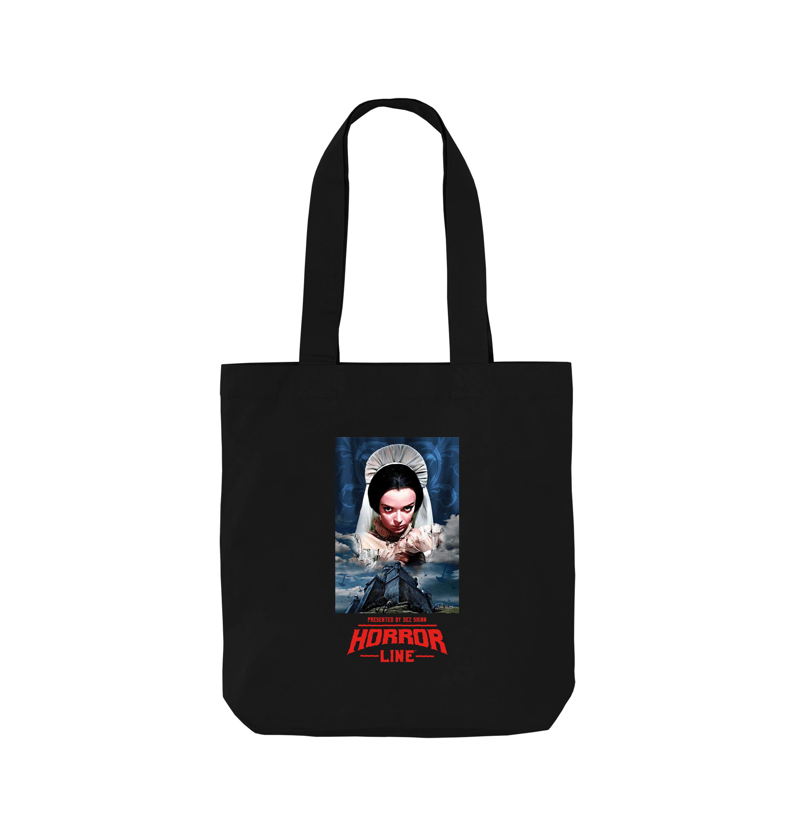 Black Printed Bag Front
