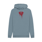 Stone Blue Printed Hoody Front
