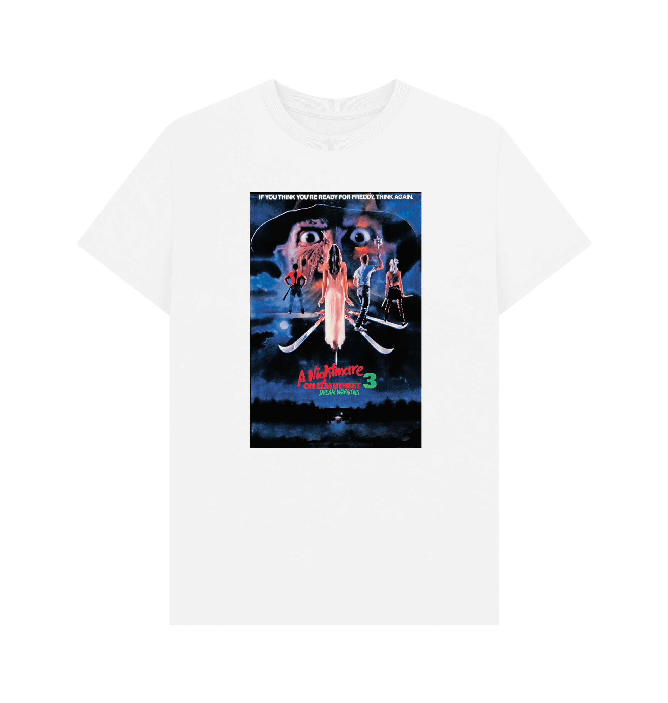 White Printed T-shirt Front