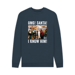 Navy Blue Printed Sweater