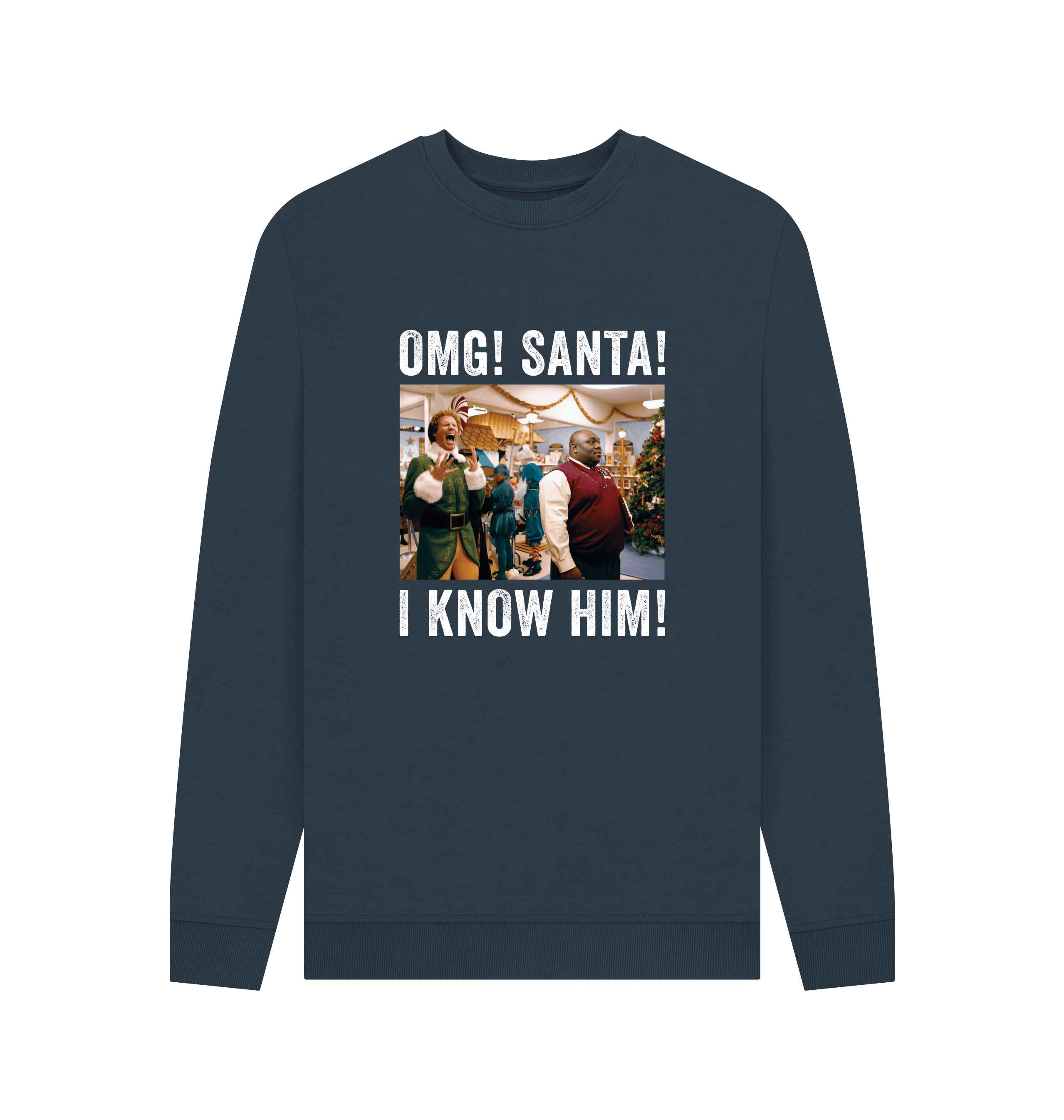 Navy Blue Printed Sweater