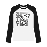 Black-White Printed Baseball T-shirt Front