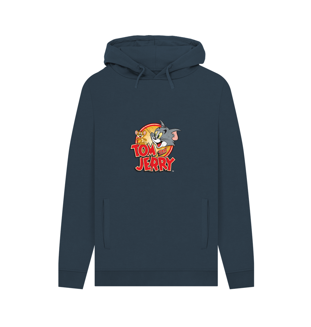 Navy Printed Hoody