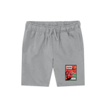 Athletic Grey Printed Mens Shorts Front