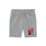 Athletic Grey Printed Mens Shorts Front