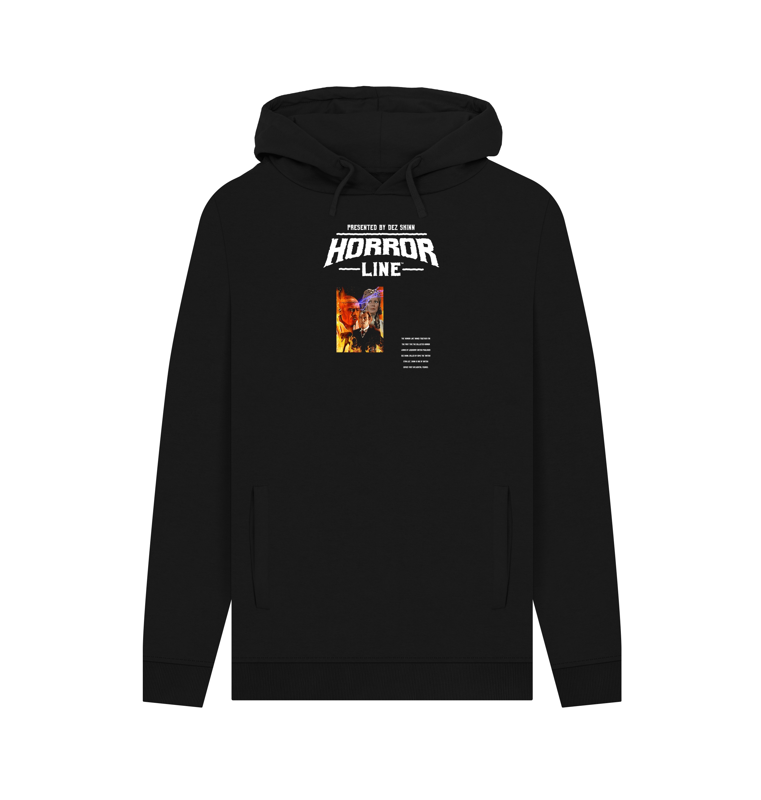 Black Printed Hoody Front