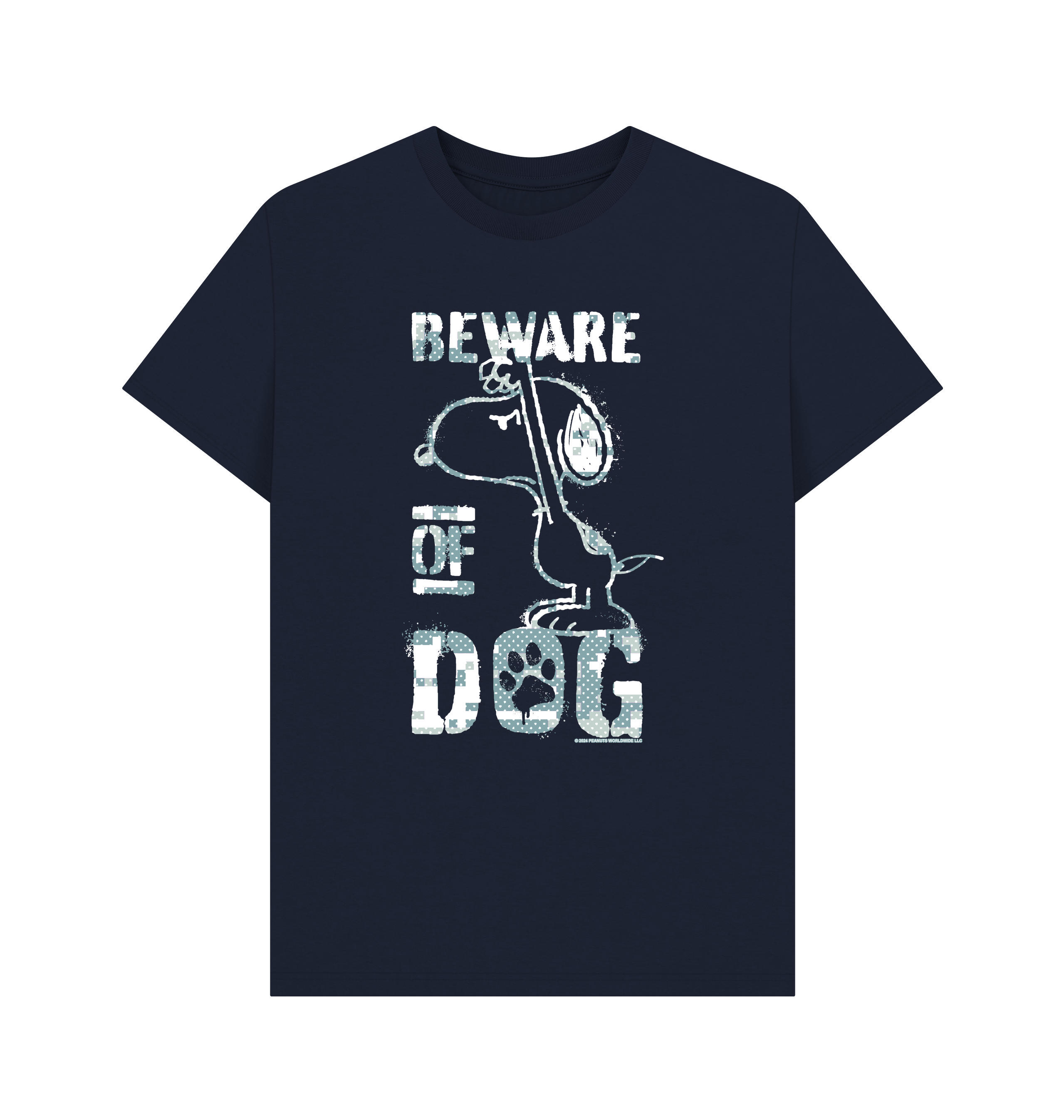 Navy Blue Printed T-shirt Front