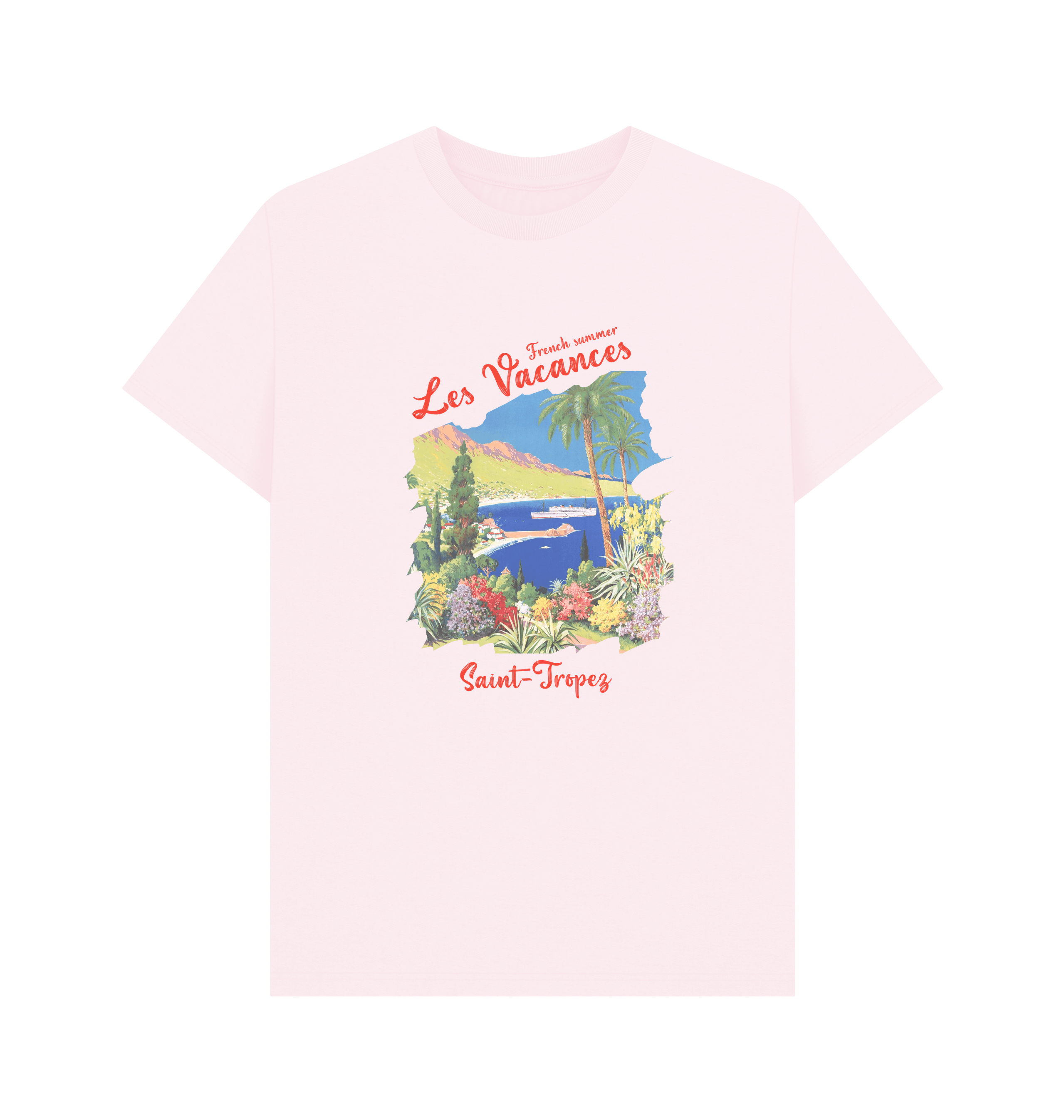 Pink Printed T-shirt Front