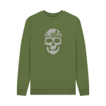 Khaki Printed Sweater Front
