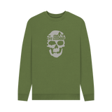 Khaki Printed Sweater Front