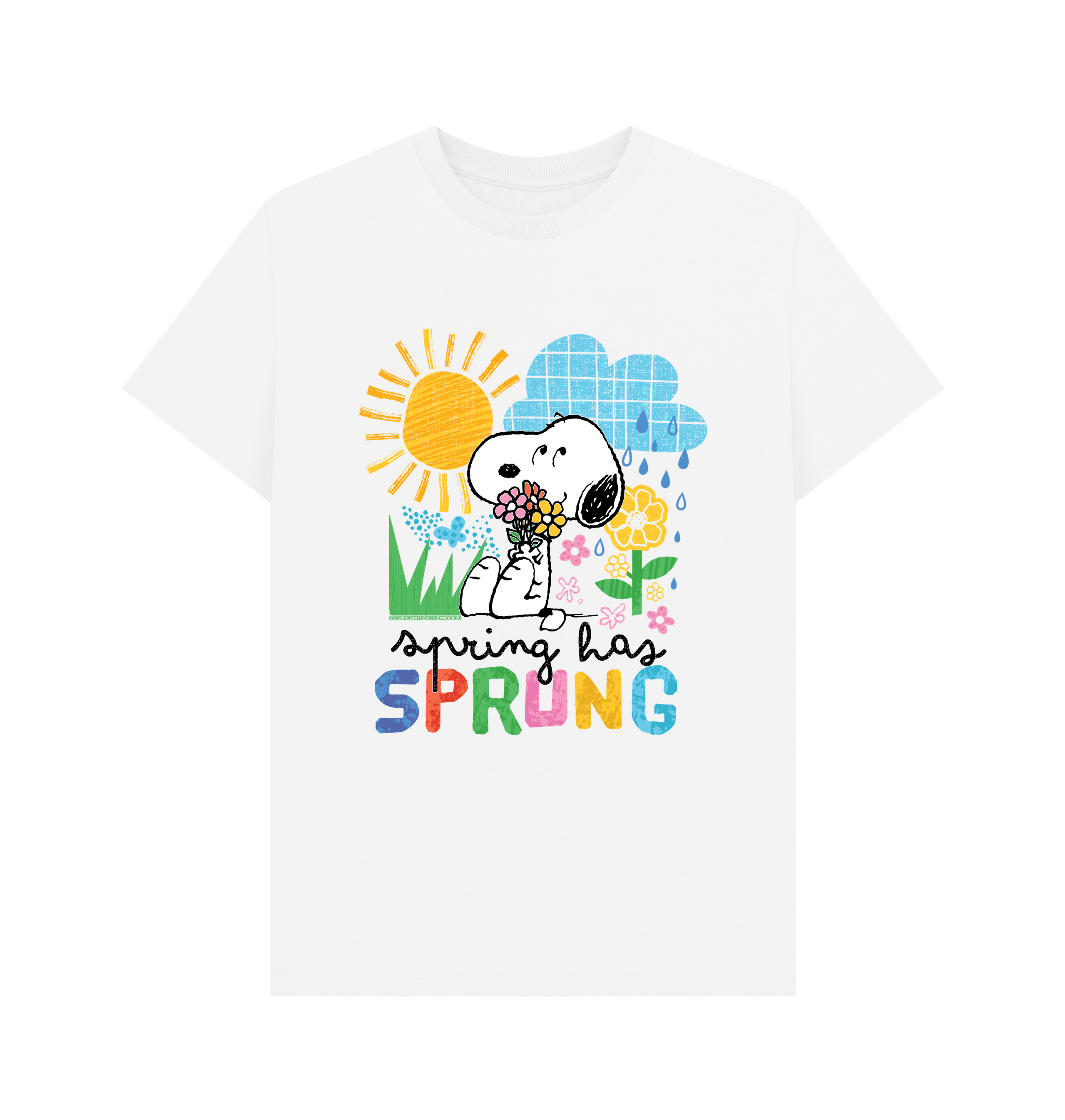 White Printed T-shirt Front