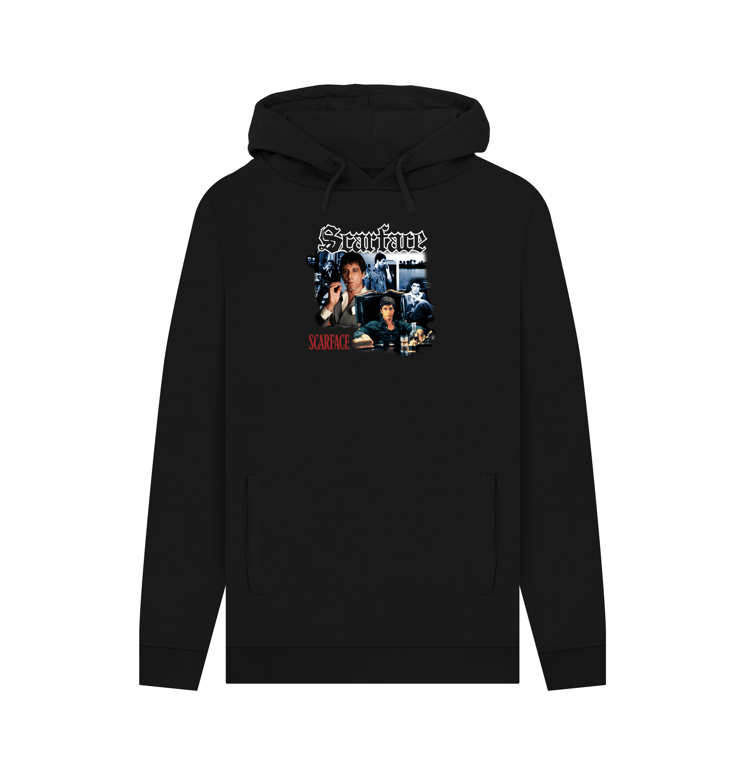 Black Printed Hoody