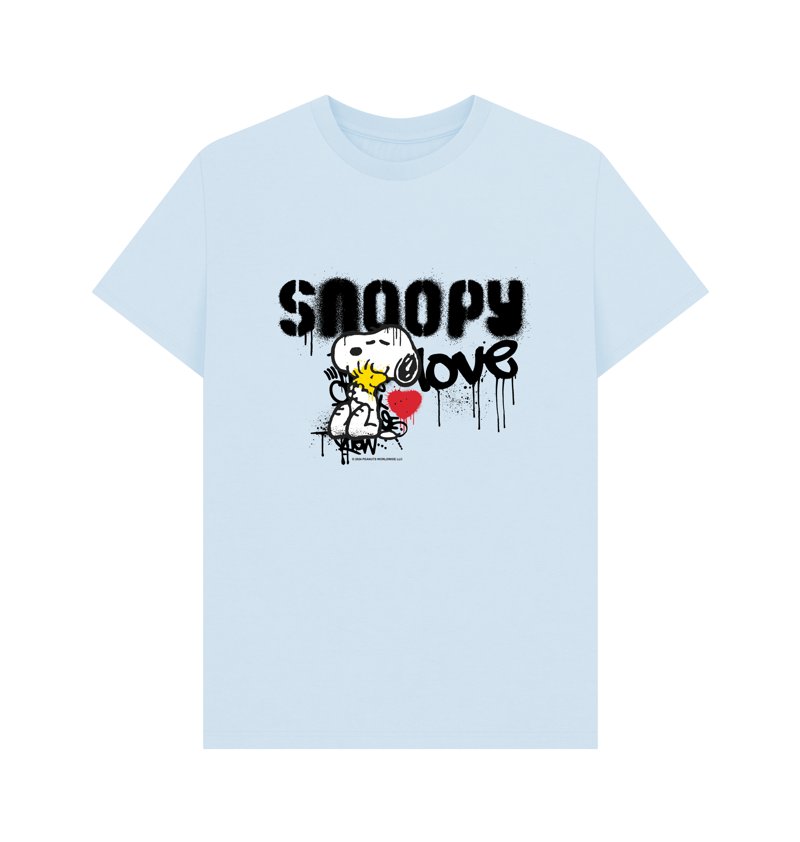 Sky Blue Printed T-shirt Front