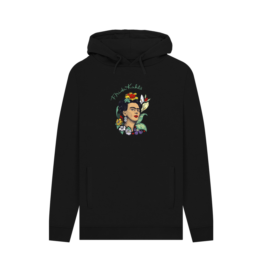 Black Printed Hoody Front