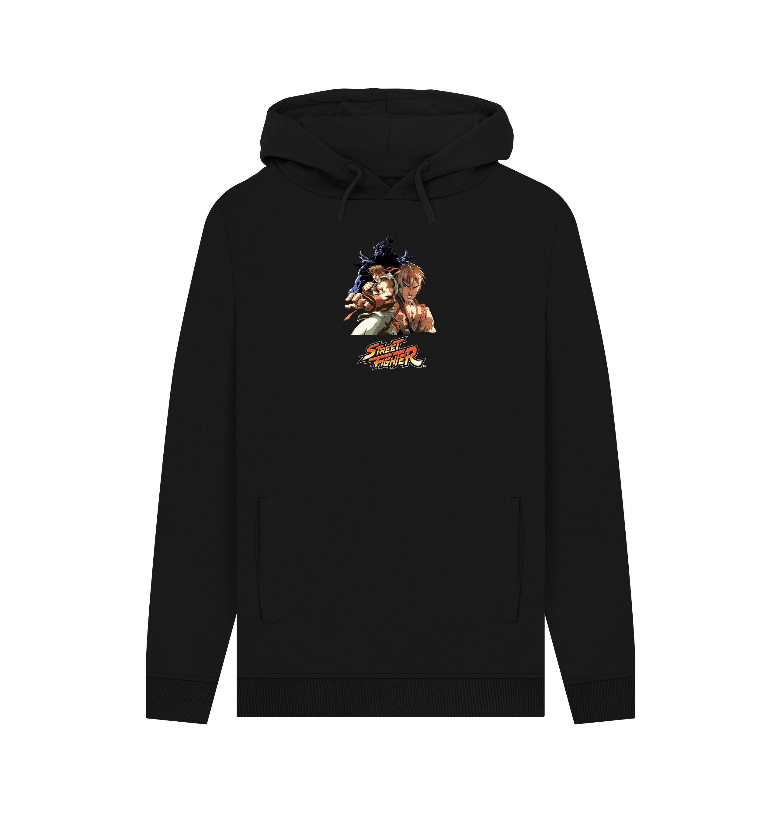 Black Printed Hoody