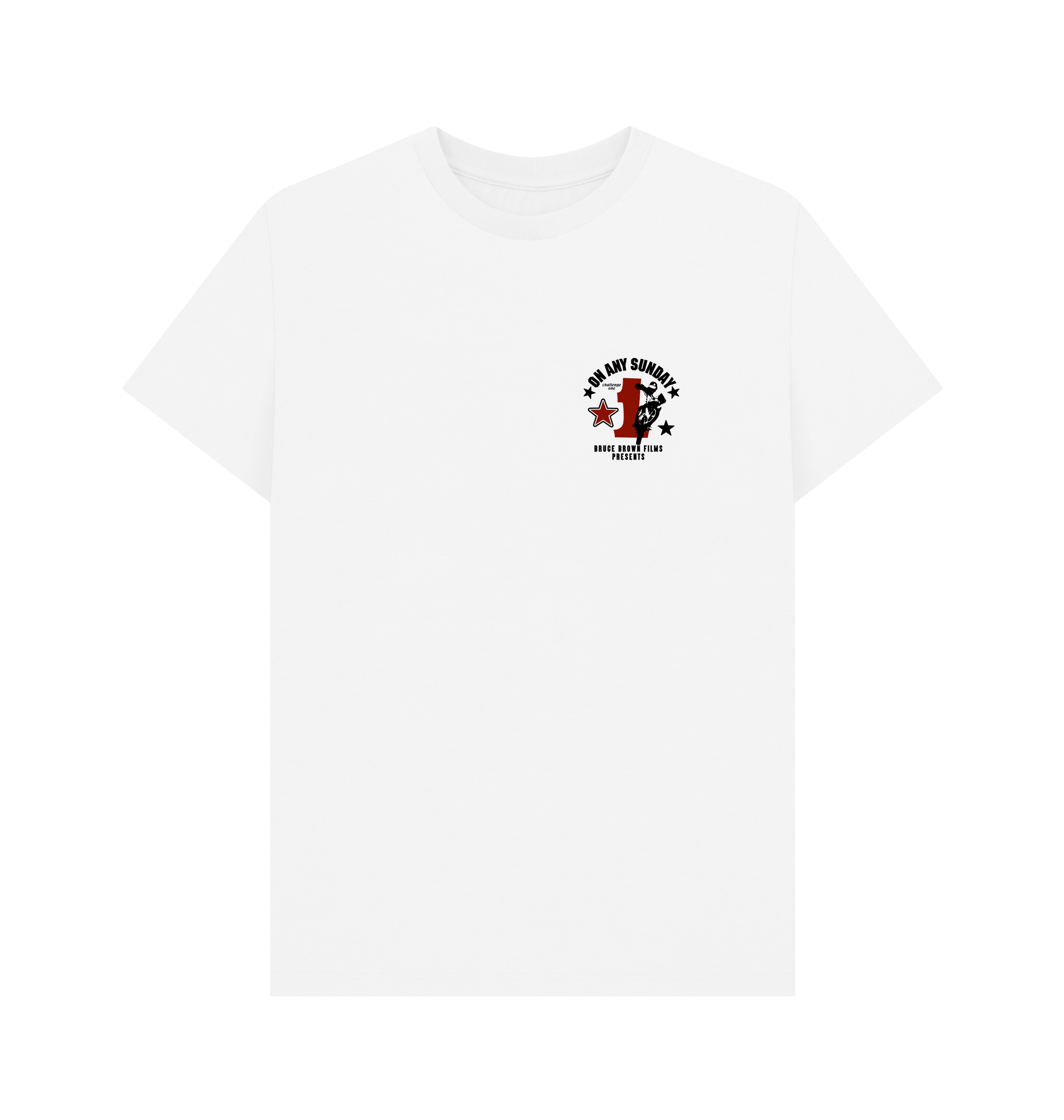 White Printed T-shirt Front