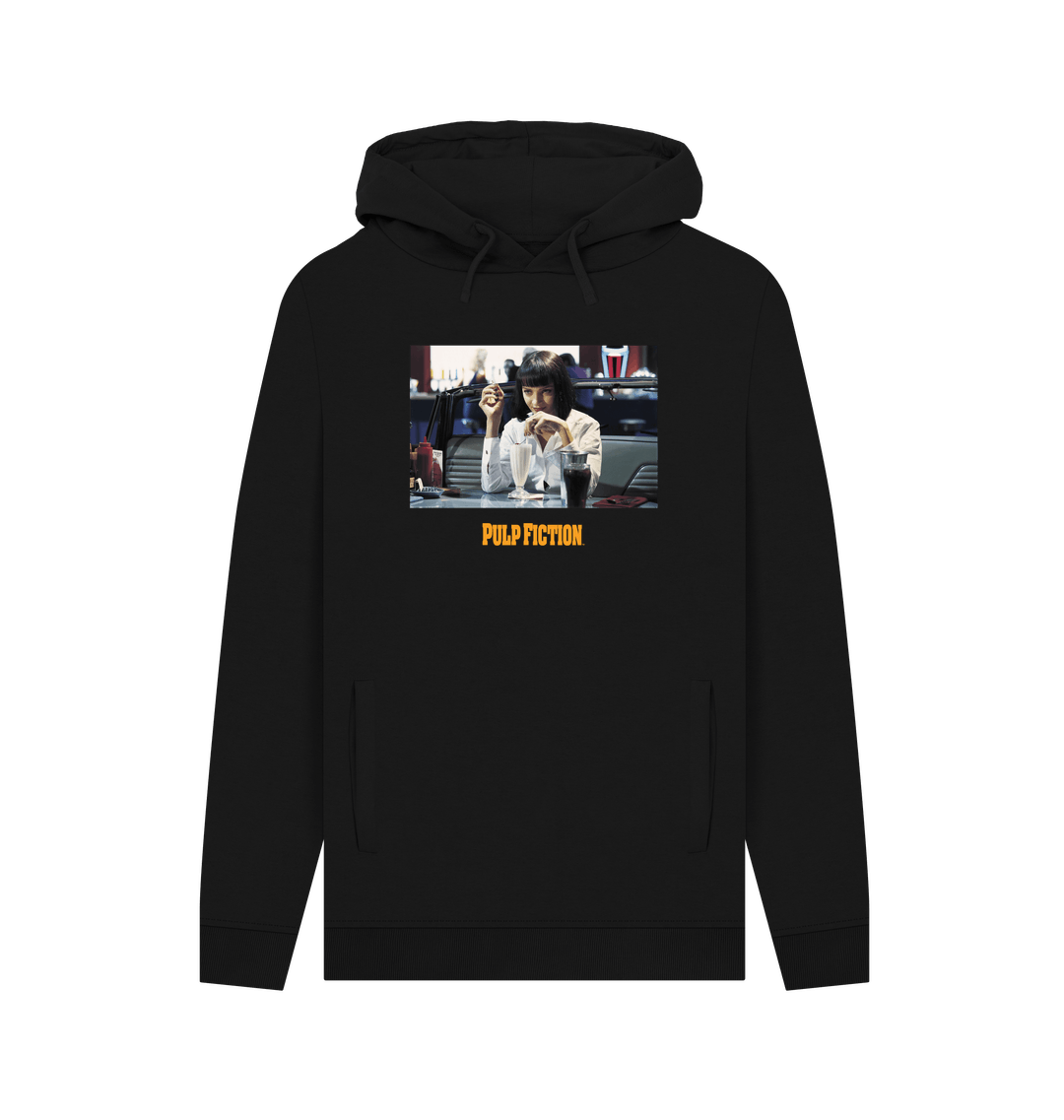 Black Printed Hoody Front