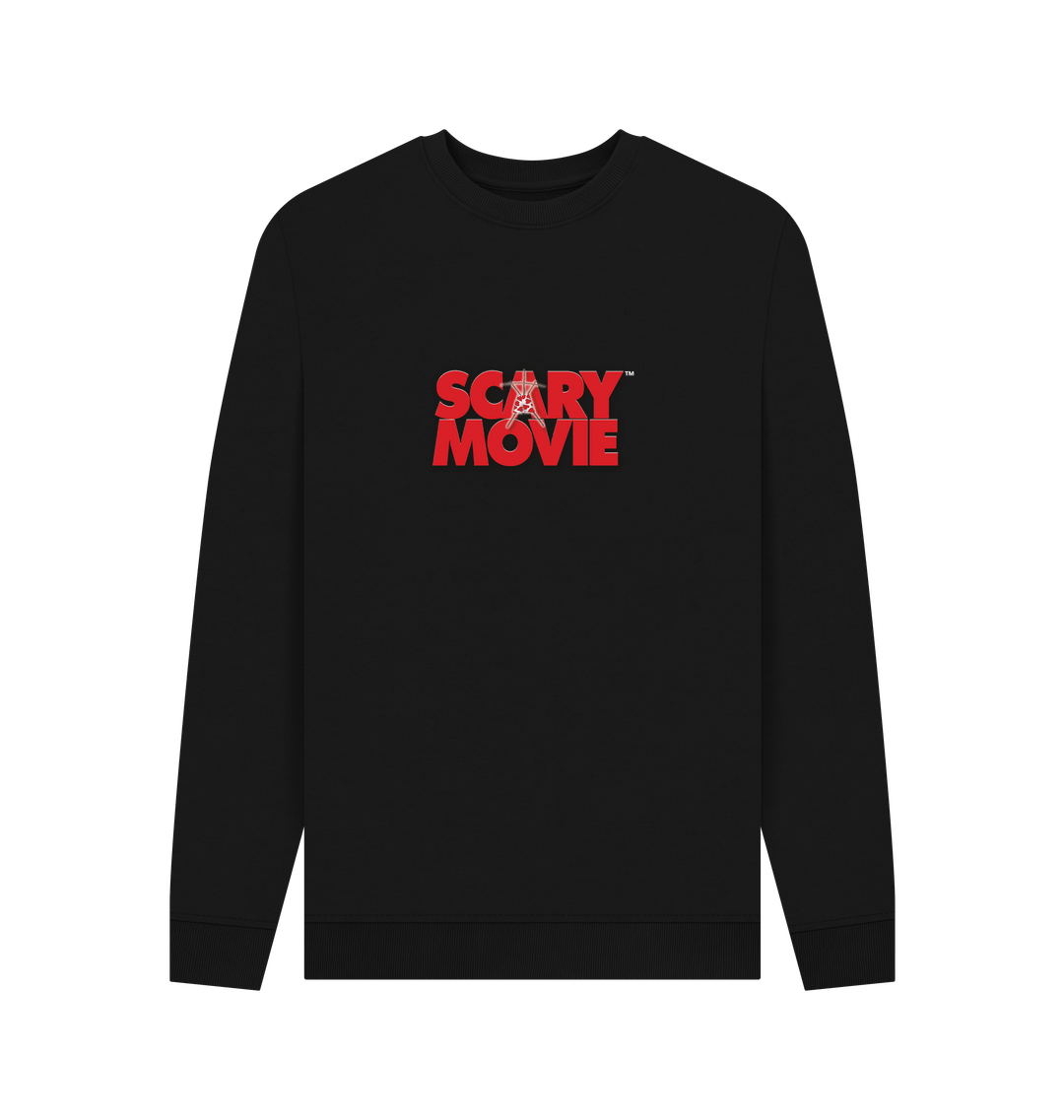 Black Printed Sweater Front
