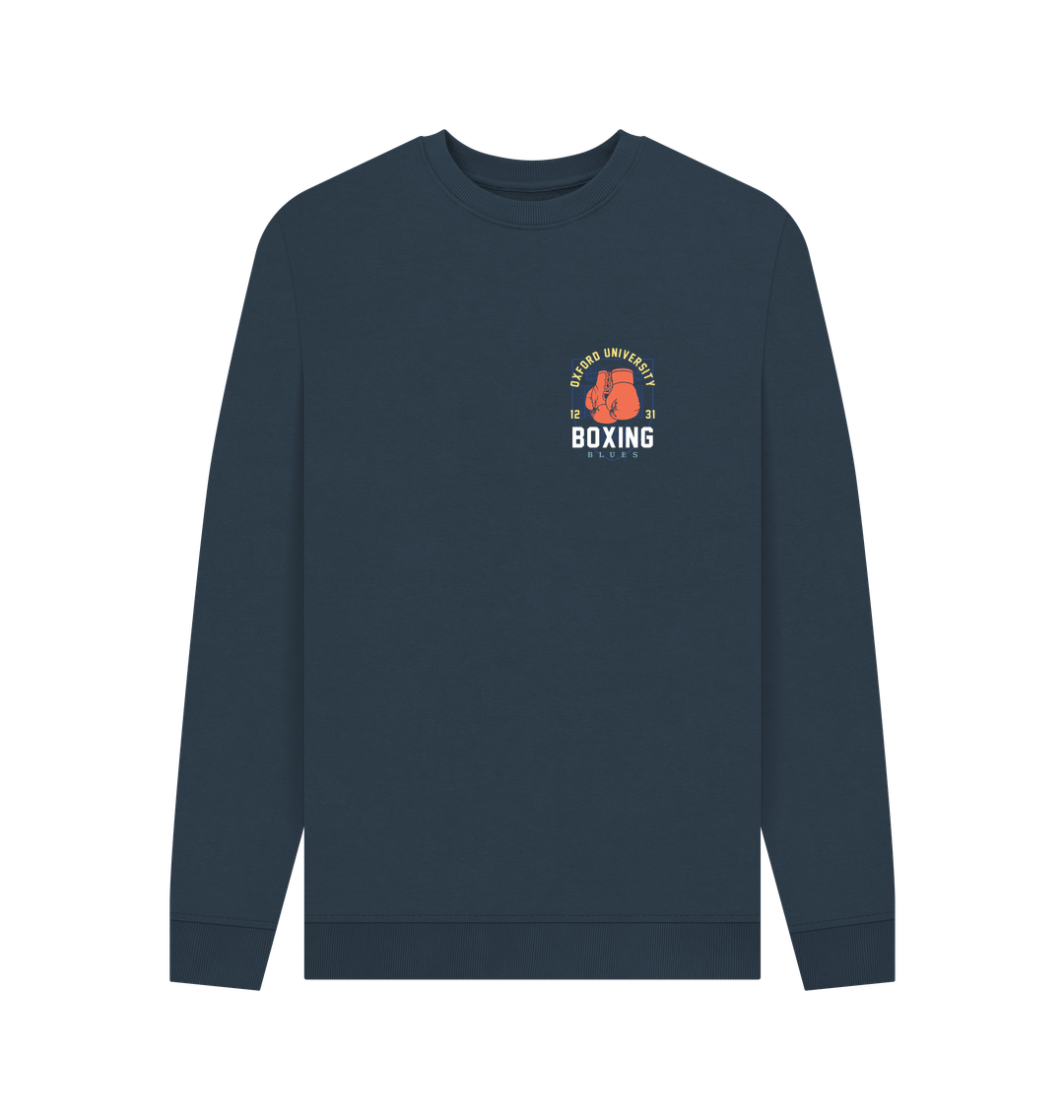 Navy Blue Printed Sweater