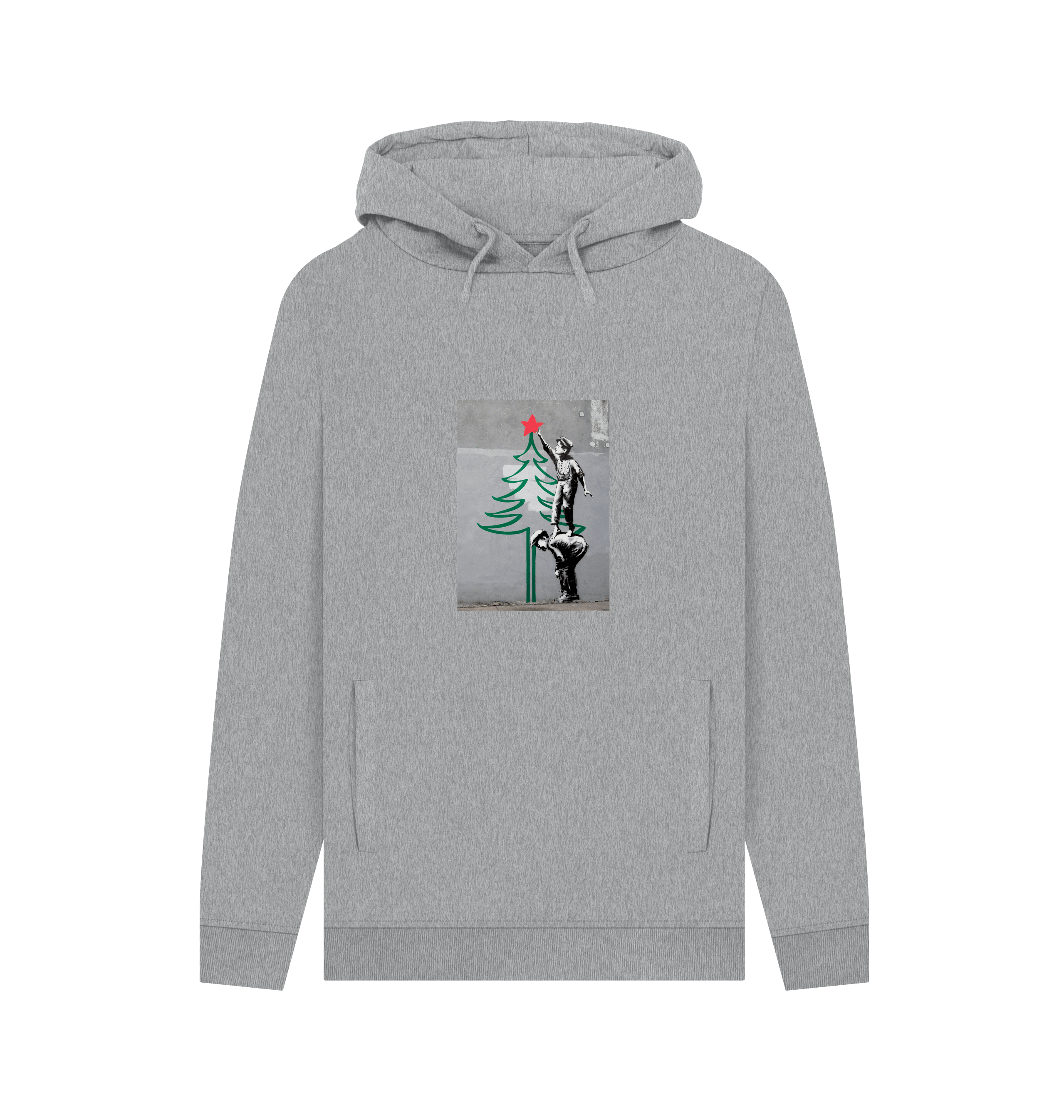 Light Heather Printed Hoody Front