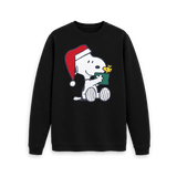 Black Printed Sweater Front