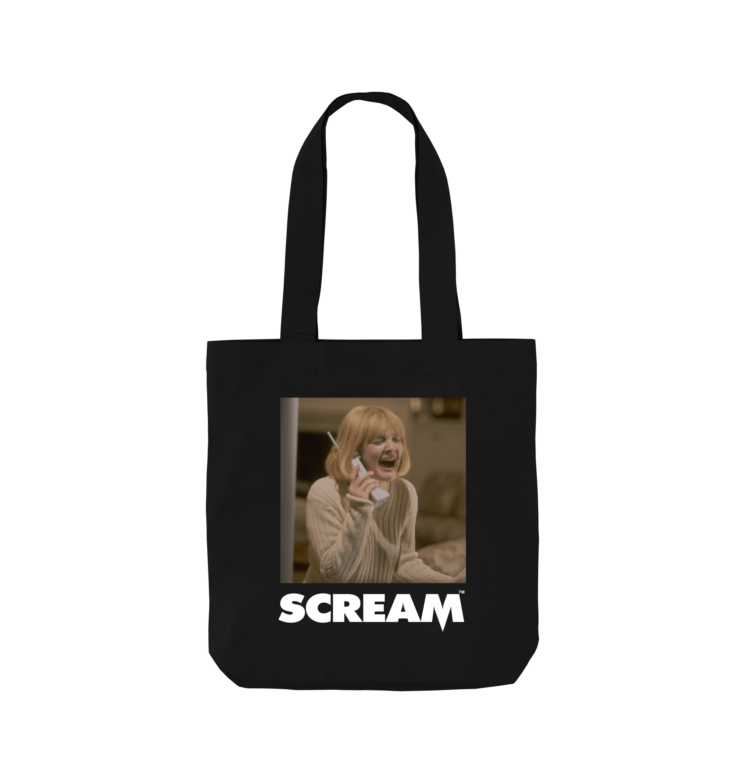 Black Printed Bag Front
