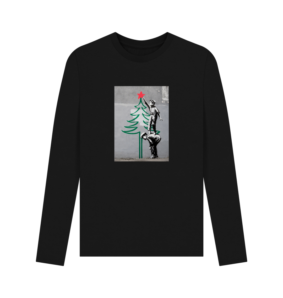 Black Printed Long Sleeve T Shirt