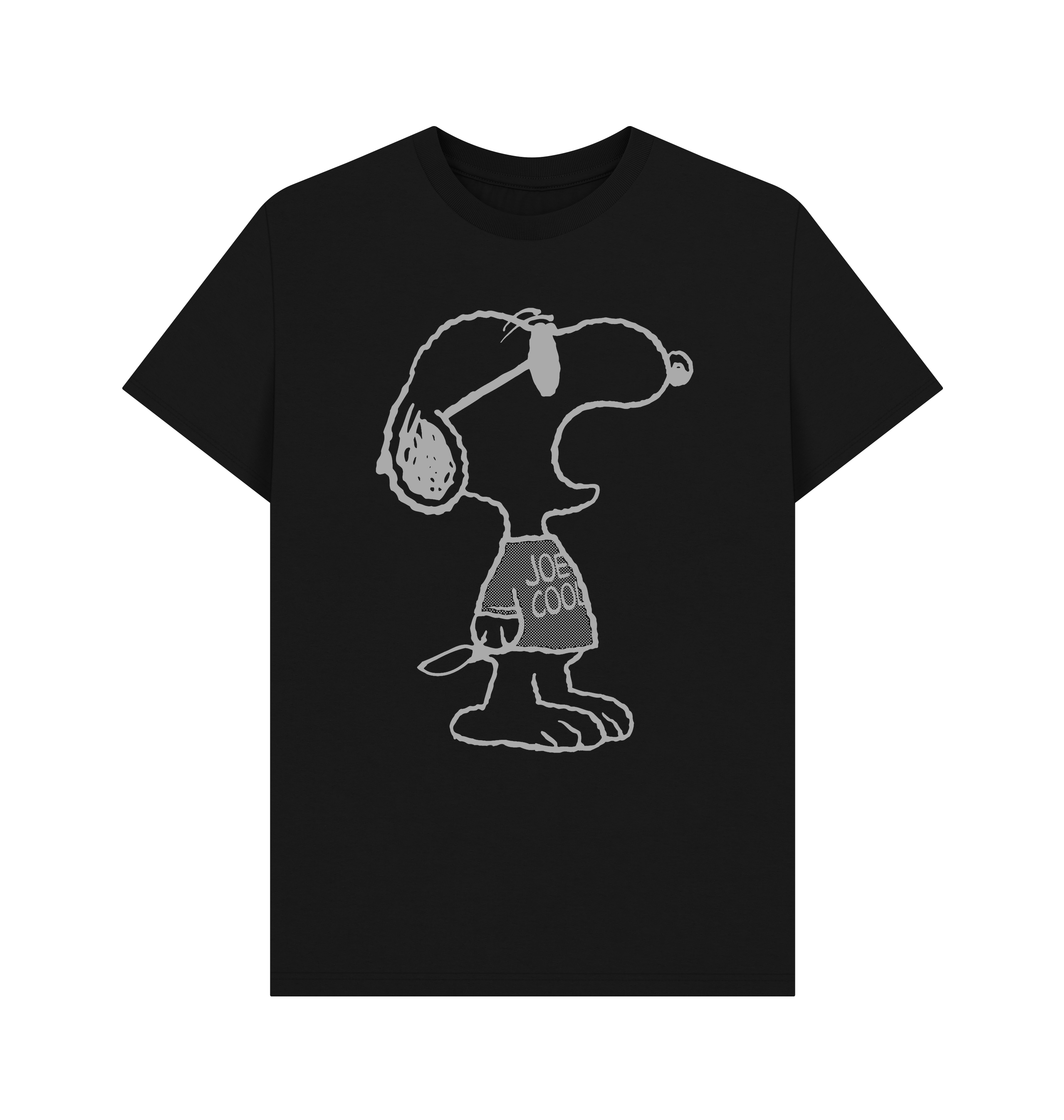 Black Printed T-shirt Front