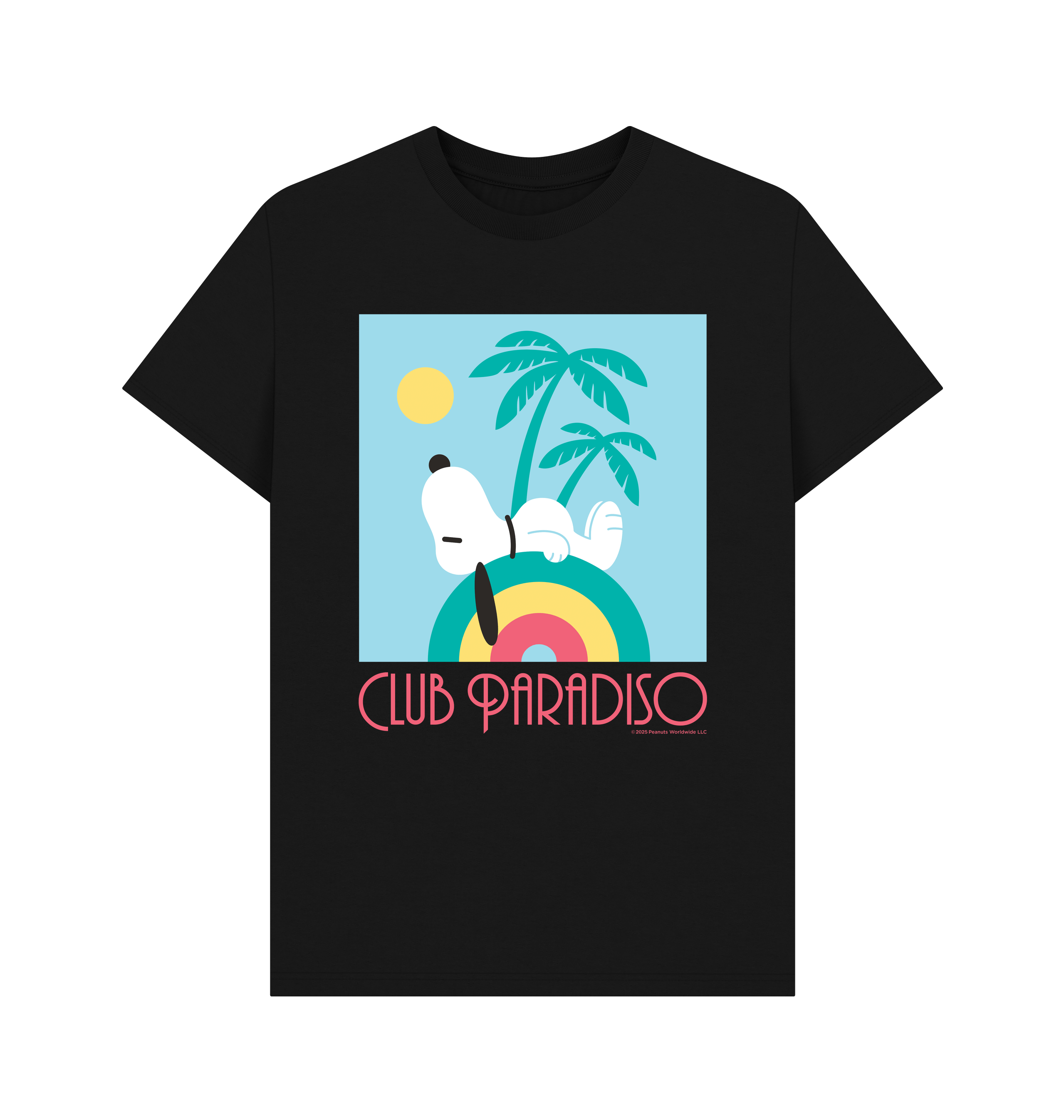 Black Printed T-shirt Front