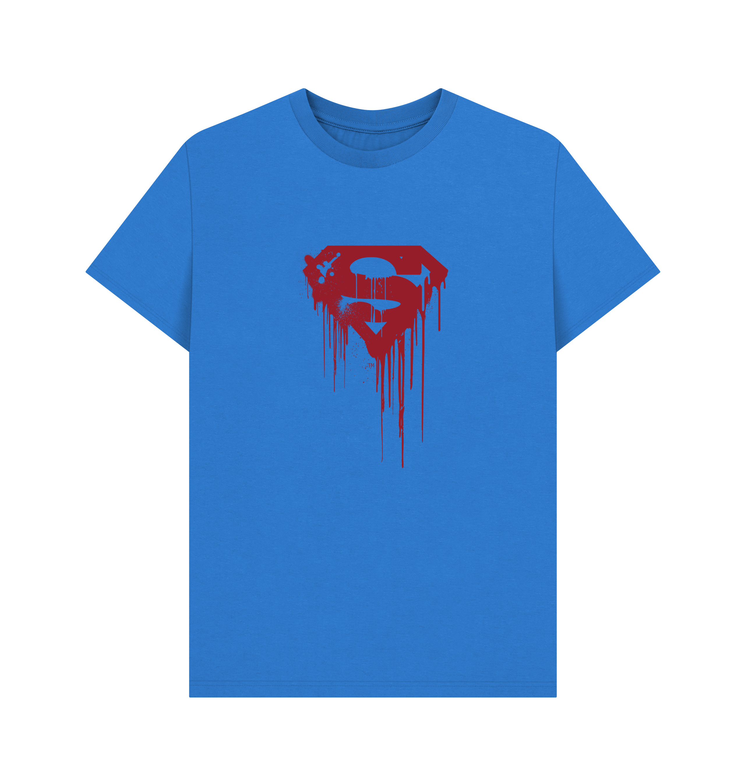 Bright Blue Printed T-shirt Front