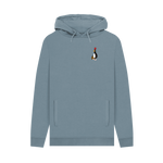 Stone Blue Printed Hoody Front