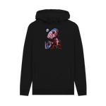 Black Printed Hoody Front