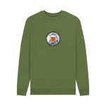 Khaki Printed Sweater Front