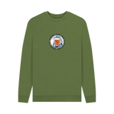 Khaki Printed Sweater Front