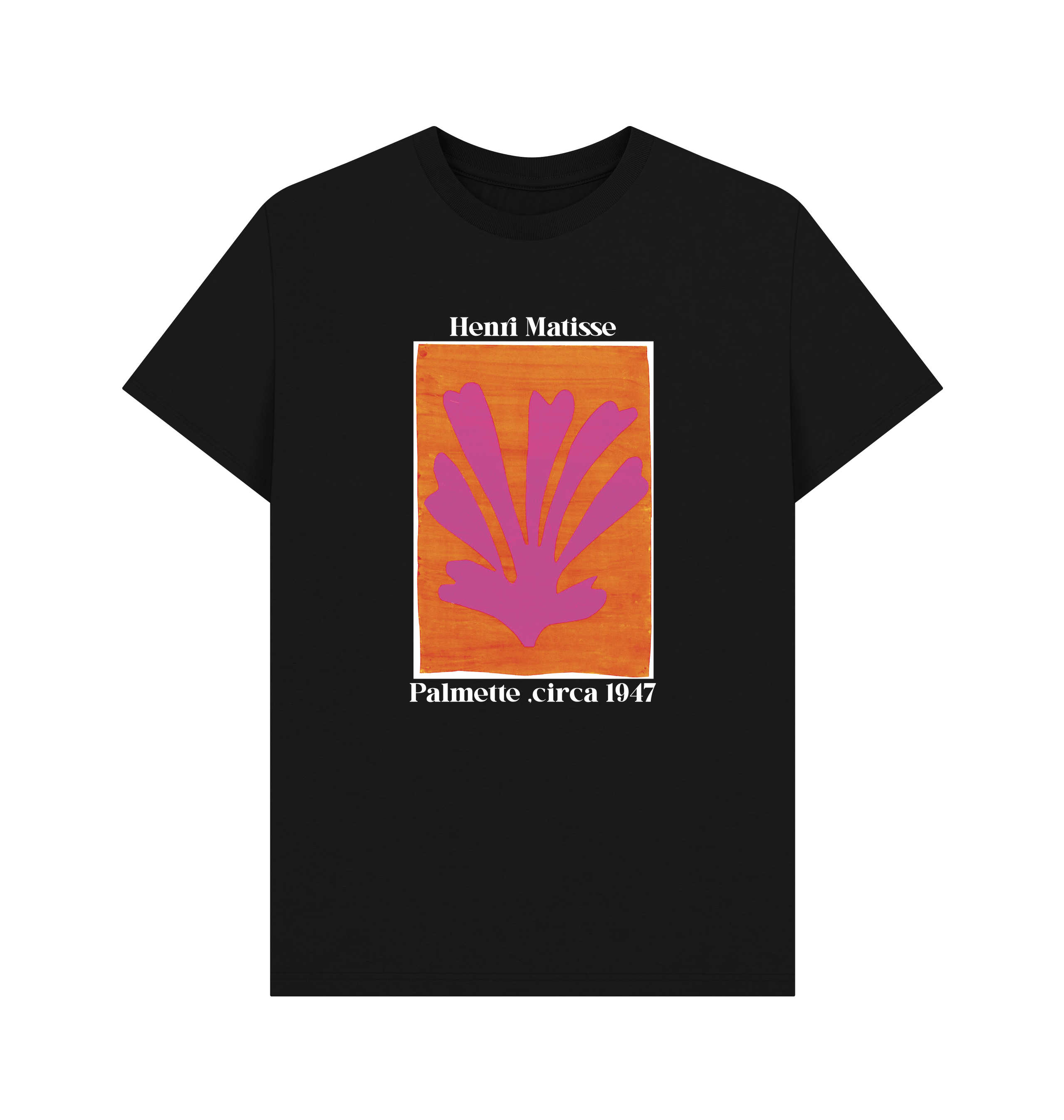 Black Printed T-shirt Front