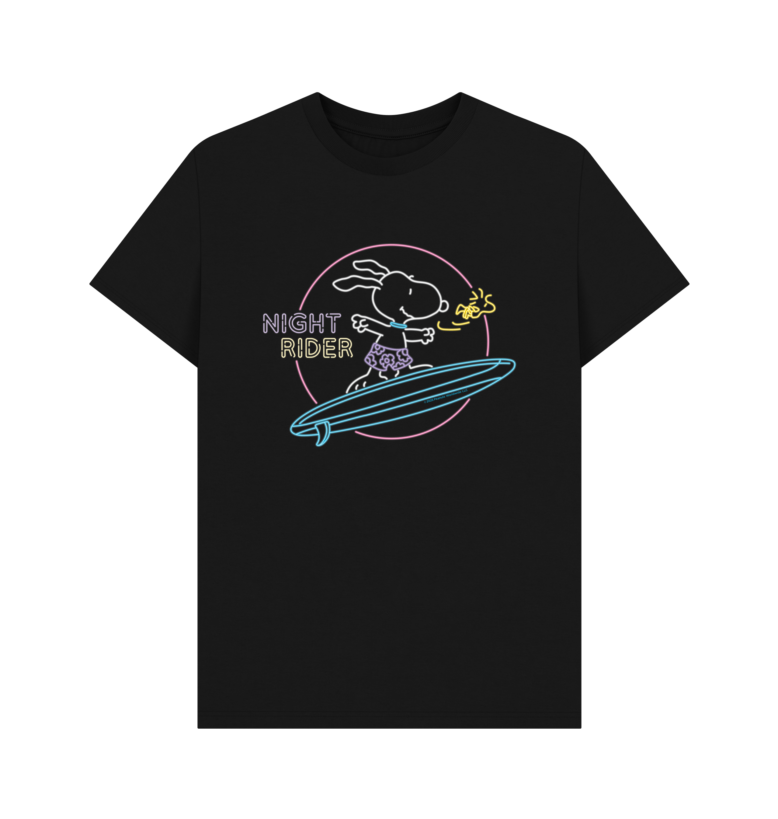 Black Printed T-shirt Front