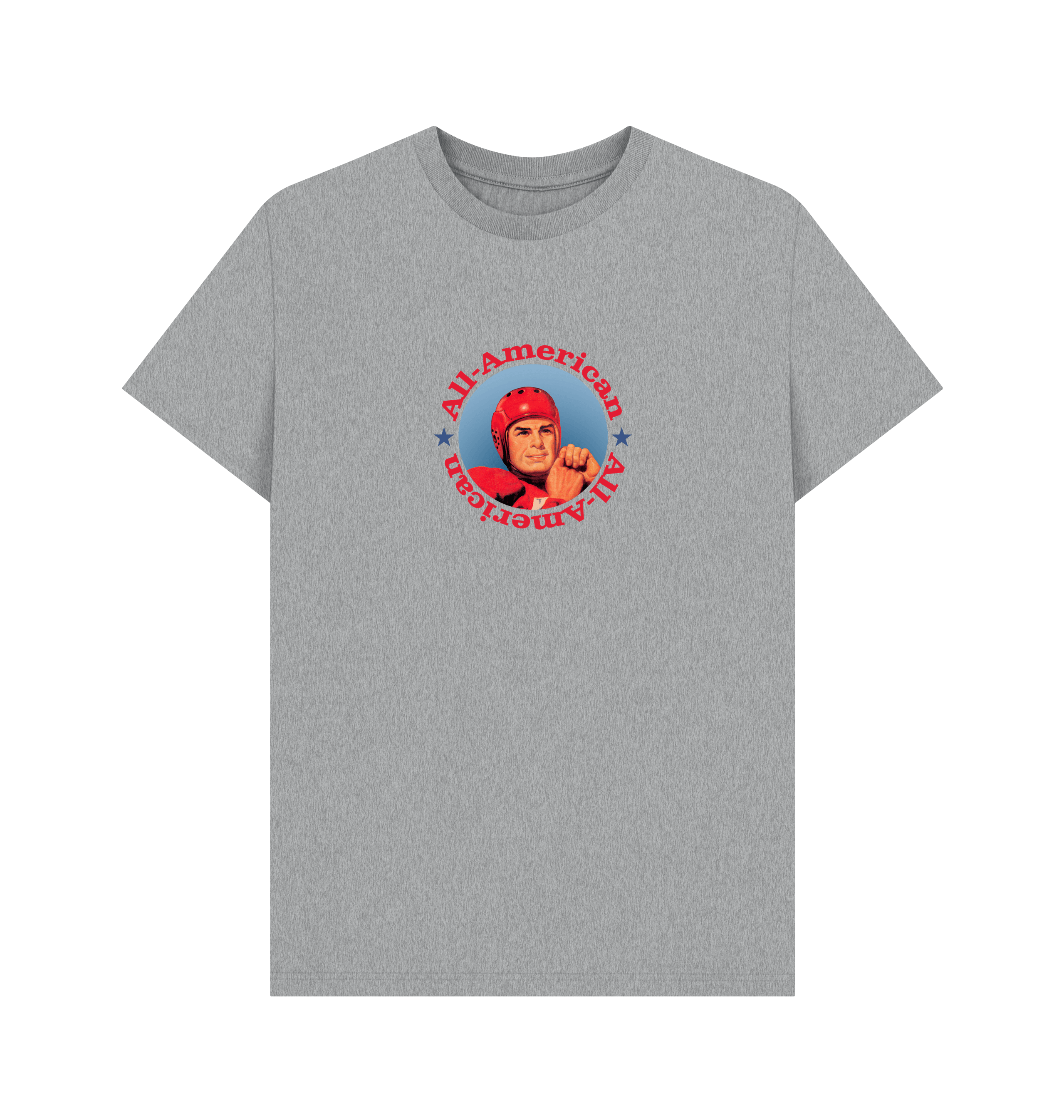 Athletic Grey Printed T-shirt Front